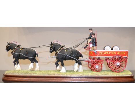 Border Fine Arts 'The Unicorn', model No. B1203 by Ray Ayres, limited edition 68/350, on wood base, with box and certificate