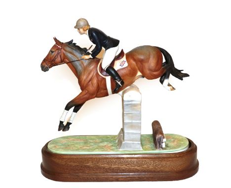 Royal Worcester 'Stroller and Marion Coakes', model No. RW3872 by Doris Lindner, limited edition of 750, on wooden plinth.  I