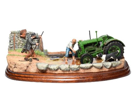 Border Fine Arts 'Lacking Horse Power', model No. B0985 by Ray Ayres, limited edition 256/500, on wood base, with box and cer