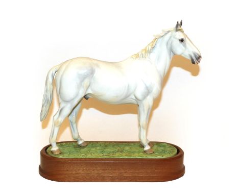 Royal Worcester 'Hunter', model No. RW4096 by Doris Lindner, 14/500, on wooden plinth, with framed certificate .  In good con