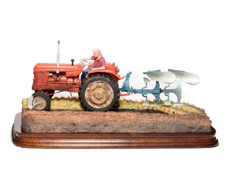 Border Fine Arts 'Reversible Ploughing' (Nuffield 4/65 diesel Tractor), model No. B0978 by Ray Ayres, limited edition 129/150
