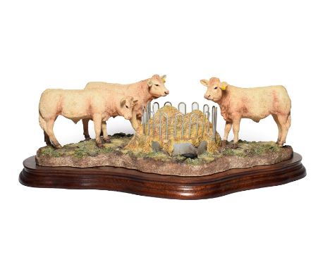 Border Fine Arts 'Winter Rations' (Second Version), model No. B0803B by Kirsty Armstrong, on wood base, with box .  In good c