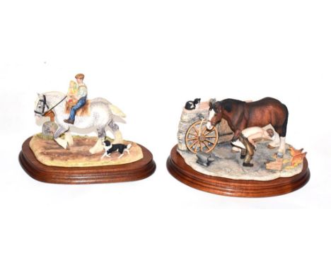 Border Fine Arts 'No Foot No 'Oss'' (Blacksmith), model No. JH94A by Anne Wall, on wood base, with box; together with 'Off To
