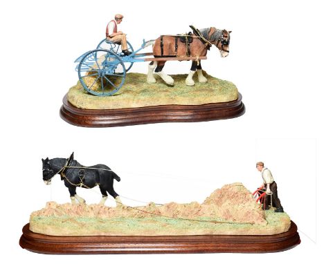 Border Fine Arts 'Loose Raking' (Standard edition), model No. B0697A, limited edition 441/950 and 'A Clean Sweep' (Standard e