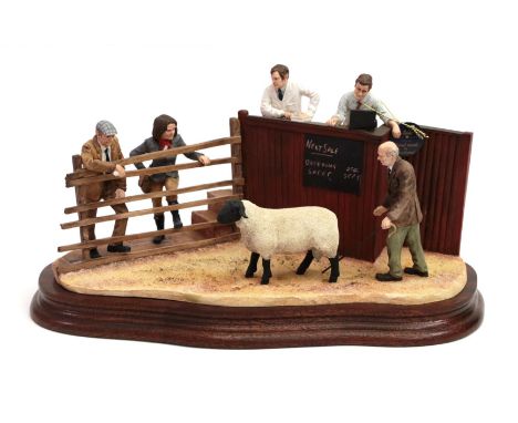 Border Fine Arts 'What Am I Bid?' (Suffolk), model No. B0904, by Ray Ayres, limited edition 15/350, on wood base, with box an