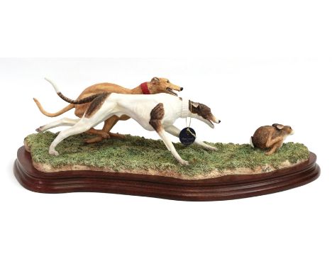 Border Fine Arts 'Waterloo Chase', model No. B1009, by Hans Kendrick, limited edition 214/350, on wood base, with box and cer