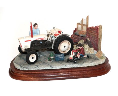 Border Fine Arts 'Like Father Like Son', model No. B0859 by Ray Ayres, on wood base, with box and certificate