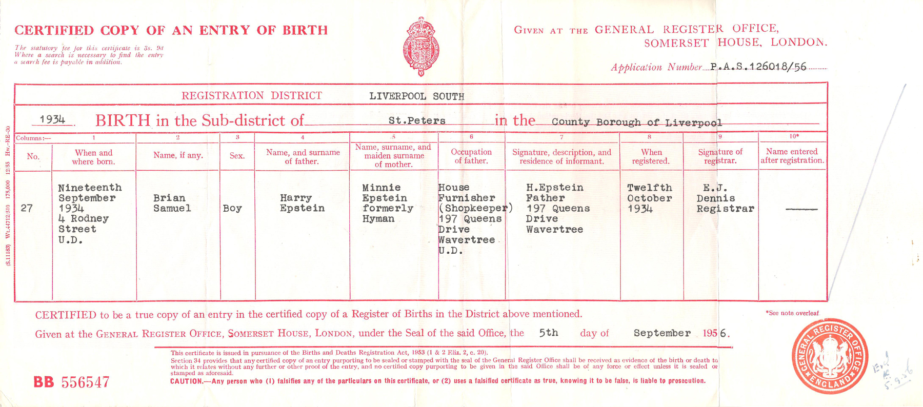 Marriage Certificate Serial Number Location