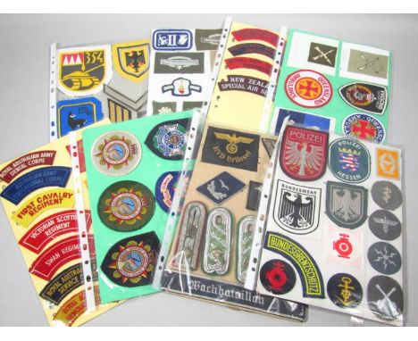 Various early 20thC and other military army related and other cloth badges, Australia, NSW, Queensland Police badge, regiment