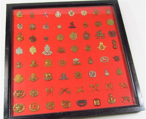 Various brass and other military cap badges, etc., to include British Asian elephant badge, 5cm wide, others for The West Rid