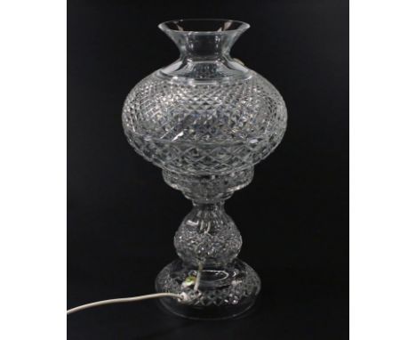 A Waterford Crystal table lamp, 44cm high. (boxed)
