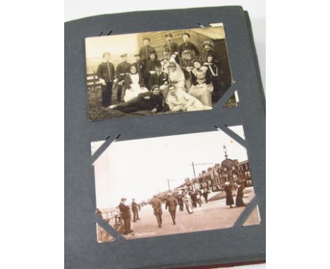 A late 19thC and other postcards, to include Cleethorpes, scenery and figural card, other figures of soldiers, other scenery 