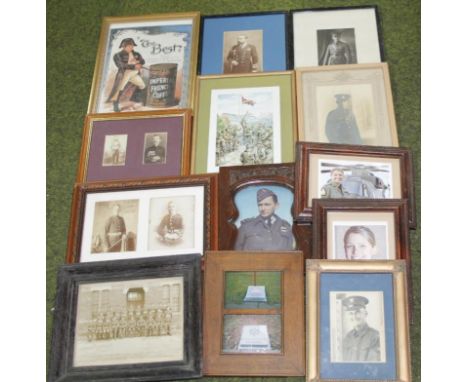 Various early 20thC photographs, regimental Army and other soldier cards, to include Stein Kirk Regiment photograph, 18cm x 2