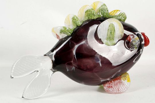 Jean Claude Novaro A Contemporary Glass Fish Sculpture 2010 Signed And Dated With Engraved Sig