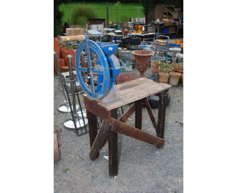 A R. Hunt &amp; Co. Ltd., London Grinder on wooden stand.