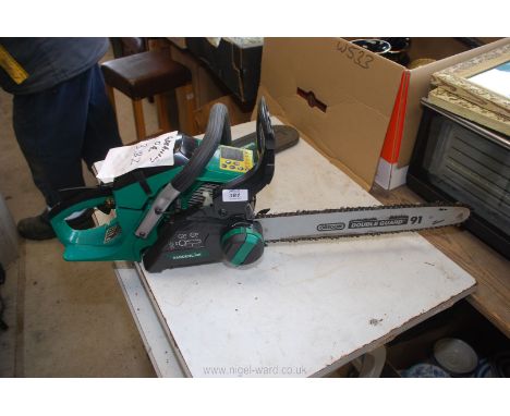 A Gardenline chainsaw, in running order.