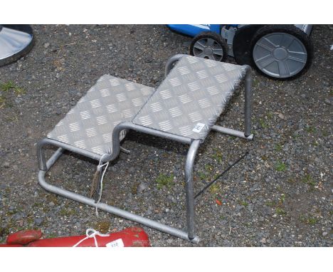 Caravan steps, the top step being 14'' tall