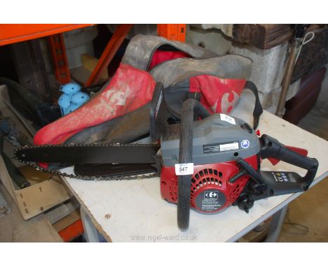 A Carrefour 40cc petrol chainsaw (unable to start - chain slack).