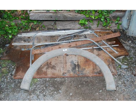 A selection of car chrome strips and door strips and wheel arch repair.
