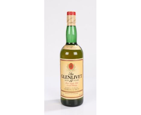 Glenlivet aged 12 years single malt Scotch Whisky, 75cl, 40%