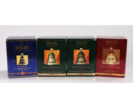 Bells Old Scotch Whisky, to include Christmas 1994, 1995, 1996 and The Prince f Wales 50th Birthday, (4)