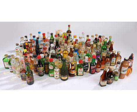 Collection of miniatures, to include Kirsh, Wil Turkey, Crown Royal, Beam's, Bols, Martell, Coebergh, Galliano, Tequila, Dubo