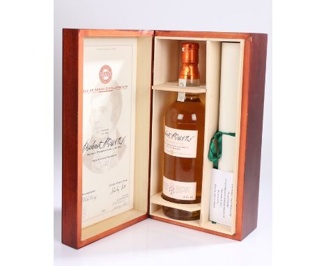 Arran Robert Burns world federation limited edition 2001 Arran single island malt scotch whisky, registered number 1763. 70cl