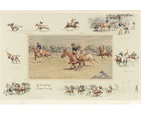 Charles 'Snaffles' Johnson Payne (British 1884-1967)/Carpet Beaters V Bobbery Wallahs/signed in pencil with blind stamp/print