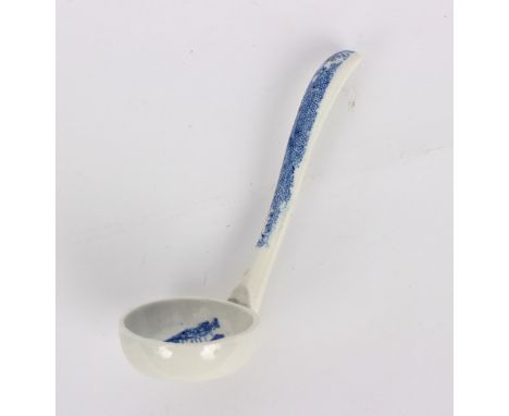 A Spode blue and white printed pottery ladle for a sauce tureen, 9.5cm long Condition Report: - in good condition, no chips, 