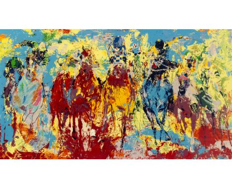 LeRoy Neiman (American 1921-2012)/Stretch Stampede/signed and numbered 135/300, with Styria Studio blind stamp/lithograph, im