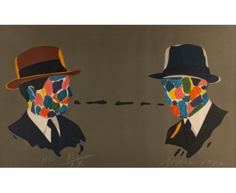 EDUARDO ARROYO (Madrid, 1937-2018)."Parmi les peintres", 1977.Lithograph, copy H.C.XI/XX.Signed, dated and justified in penci
