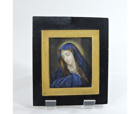 Italian School, 19th century, a miniature portrait of the Madonna, 7 x 6cm