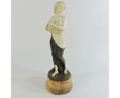 A bronze figure of a girl, 36cm high