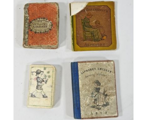 A 19th century miniature Alphabet Amusant, 1870, together with the Enfant Library, circa 1800, a German calendar and a first 