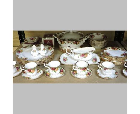 A Royal Albert Old Country Roses part tea and dinner service, to include a tureen