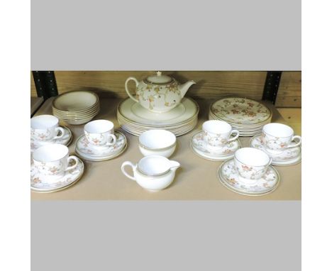 A Wedgwood Oberon pattern bone china six place tea and dinner service