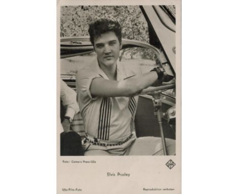 Elvis Presley signed 6x4 vintage German post card photo signature on reverse. Good condition. All autographs are genuine hand