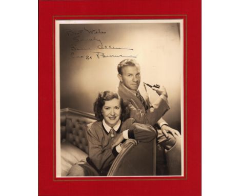 Gracie Allen (1895 1964) Actor and George Burns (1896 1996) Actor Signed Vintage 8x10 Photo. Good condition. All autographs a