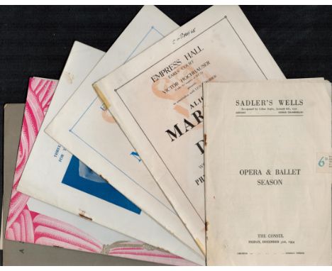 Vintage Ballet Programme 1950s collection includes six programmes featuring Alicia Markova and Anton Dolin. Good condition. A