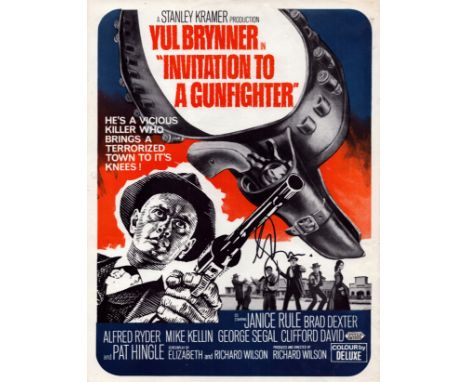 Yul Brynner (1920 1985) Actor Signed Vintage Cowboy 'Invitation Of A Gunfighter' 8x10 Picture. Good condition. All autographs