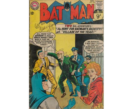 Cesar Romero signed DC vintage Comic Bat Man Aug NO.157. Good condition. All autographs are genuine hand signed and come with