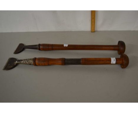 Two vintage carpet fitting tools