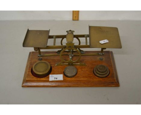 Vintage postal scales and weights