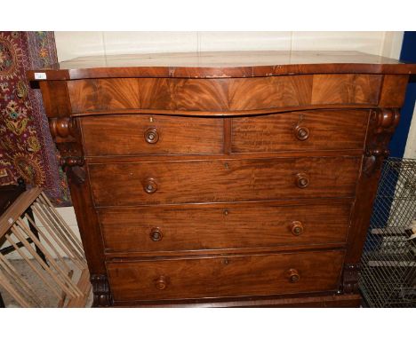 Victorian mahogany Scotch chest, 135cm wide