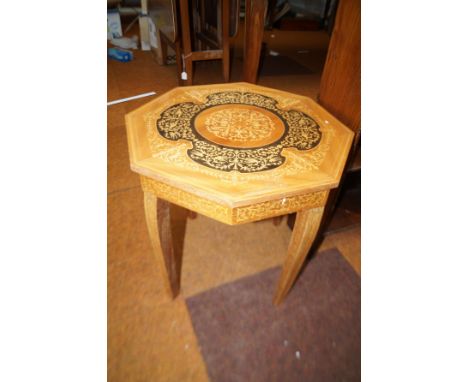 Marquetry inlaid music table 