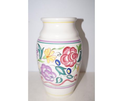 Poole pottery vase 1937-1946 shape No 84 Initials L.E Height 24 cm