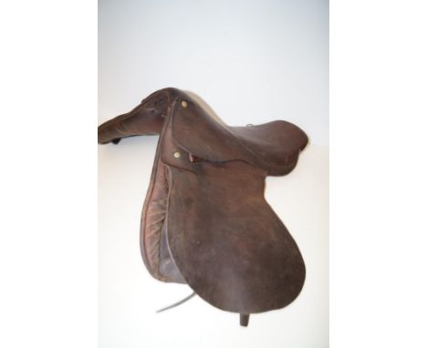 Vintage leather horse saddle