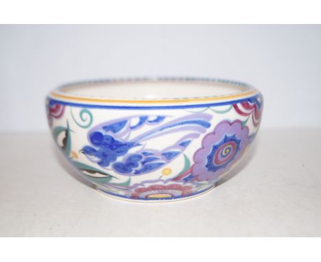 Poole pottery bowl 1934-1937 shape No 431 initials P.F Height 8 cm