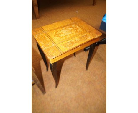 Marquetry inlaid music table 