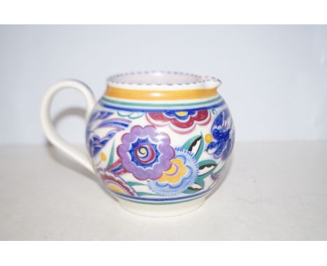 Poole pottery jug 1934-1937 shape No 325 initials C.A Height 13 cm
